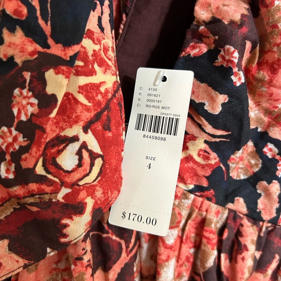 Anthropologie Printed V Neck Babydoll Dress - Picture 7 of 8